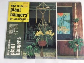 How To Make Plant Hangers By Lynn Paulin Macrame Leather Vintage Pattern Booklet