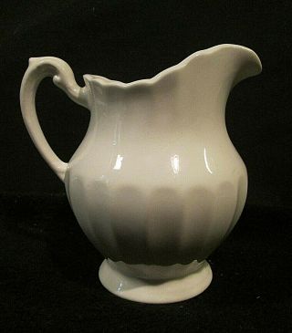Vintage Ironstone Pitcher Creamer Classic White 4 1/2 " Tall J & G Meakin England