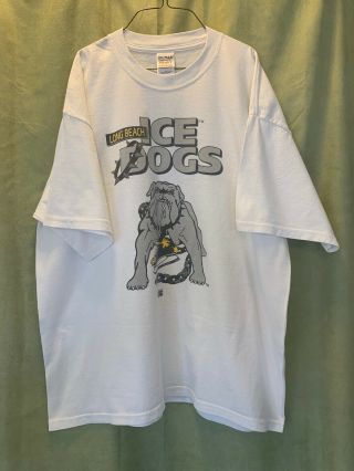 Vintage 1999 Long Beach Ice Dogs T Shirt