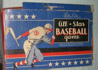 Vintage 1942 Cadaco All - Star Baseball,  Board Game,  1940 