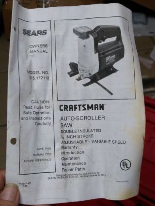 Vintage Sears Craftsman Auto Scroller Saw Case NO SAW CASE ONLY 18 3