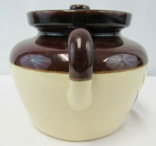 Vintage McCoy USA Traditional Stoneware Bean Pot With Lid - Eagle 4