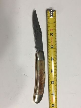 Vintage Parker Folding Pocket Knife Smooth Bone Handle Codition M101