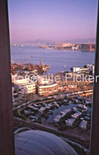 Vintage Slide Sl85 ☆ 1985 Hong Kong Skyline Boats 974a