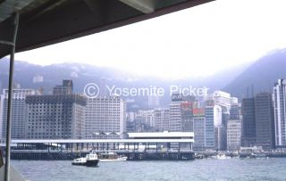 Vintage Slide Sl84 ☆ 1985 Hong Kong Skyline Boat 977a
