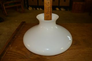 10 " White Milk Glass Lamp Shade Oil Kerosene B & H Aladdin Rayo Vtg Antique