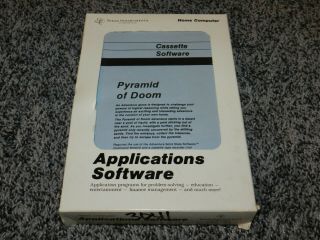 Vintage 1983 Texas Instruments Home Computer Pyramid Of Doom Cassette Video Game