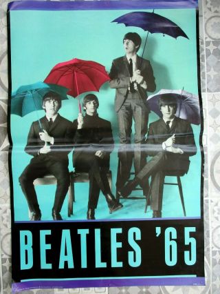 The Beatles,  36 " X 24  Beatles 65 " Vintage Poster,  In