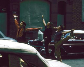 West Side Story George Chakiris Dancing In Street Vintage Cars 8x10 Photo