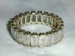 Vintage Silpada Sterling Cz " Pristine " Eternity Band Ring - Size 8