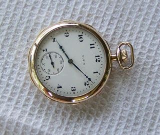Vintage Elgin 12 Size Pocket Watch Octagon Case Illinois 20 Year 2