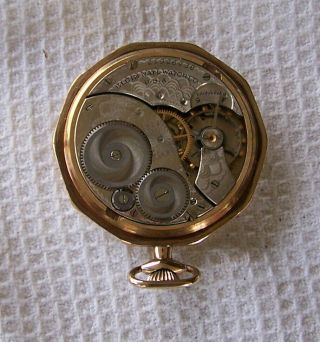 Vintage Elgin 12 Size Pocket Watch Octagon Case Illinois 20 Year 6