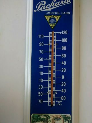 Vintage Packard Motor Cars Wall Thermometer - Auto Advertising Tin Sign USA 4