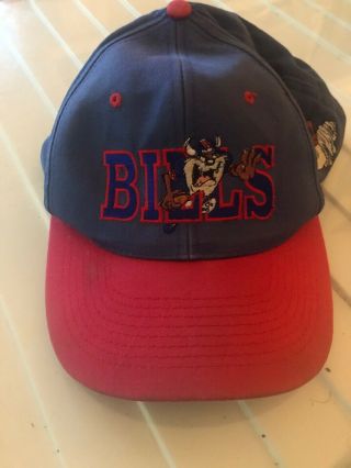 Vintage Buffalo Bills Nfl X Taz Looney Tunes Snapback Hat
