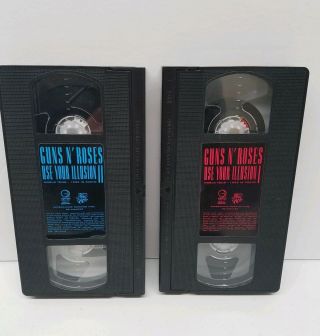 Vintage 1992 Guns N ' Roses World Tour Live in Tokyo Use Your Illusion 1 & 2 VHS 5