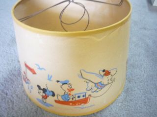 Vintage Walt Disney Characters Light/lamp Shade Mickey/donald/dumbo Etc.  Rare