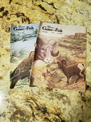 Vintage Set Of 2 1958 Texas Game And Fish Magazines September & October 1958