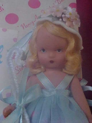 Adorable Vintage Nasb Nancy Ann Storybook Doll Little Bo Peep W Box 153