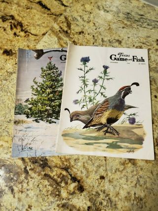 Vintage Set Of 2 1958 Texas Game And Fish Magazines November & December 1958