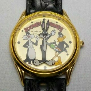 Vtg Looney Tunes Armitron Collectible Watch Bugs Bunny Moving Hands 2200/41
