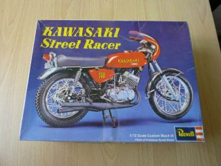 Vintage Revell Kawasaki 500 Street Racer 1/12 Scale Mach 3 Motorcycle Model Kit