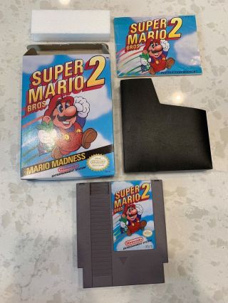 Vintage Nintendo Nes Mario Brothers 2 With & Instructions