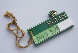 Vintage Rolex Green Hang Tag - Oysterquartz Ref 17013