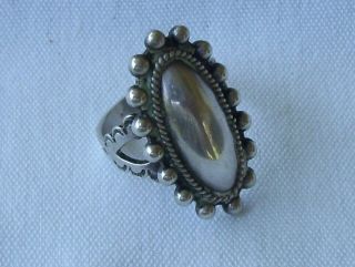 Vintage Sterling Silver 925 Native Navajo Dome Flower Ring sz 7 wt 7g 2
