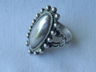 Vintage Sterling Silver 925 Native Navajo Dome Flower Ring sz 7 wt 7g 3