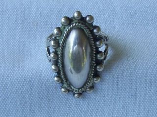 Vintage Sterling Silver 925 Native Navajo Dome Flower Ring sz 7 wt 7g 7