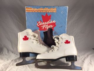Vintage Canadian Flyer Figure Skates Canadian Ice Skates Women Size 2