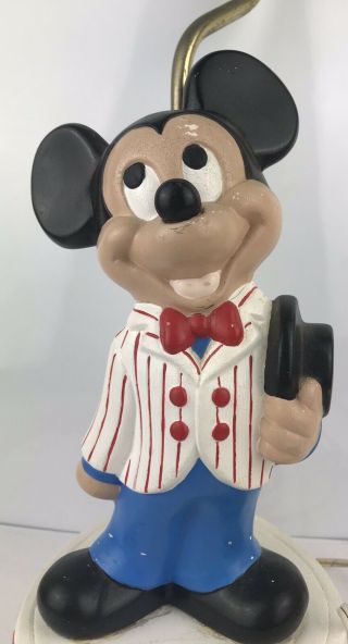 Antique Vintage Mickey Mouse Ceramic Lamp by Walt Disney Productions 2