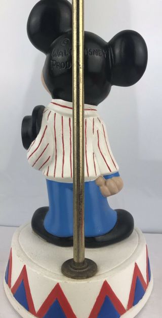 Antique Vintage Mickey Mouse Ceramic Lamp by Walt Disney Productions 6