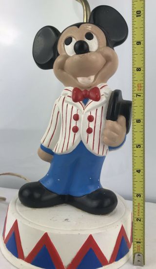 Antique Vintage Mickey Mouse Ceramic Lamp by Walt Disney Productions 7