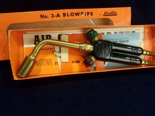 Vintage National Welding Eqpt Company Type 3a Blowpipe Torch W/ N - 2 Gas/air Tip