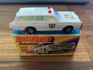 Vintage Matchbox Superfast No.  55 Mercury Police Car Boxed