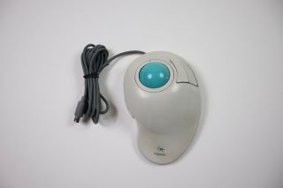 Logitech Trackman Vista Computer Mouse Trackball Vintage T - Cg10 Wired