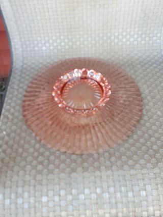 Vintage Pink Depression Glass Ribbed 12 - 1/2 