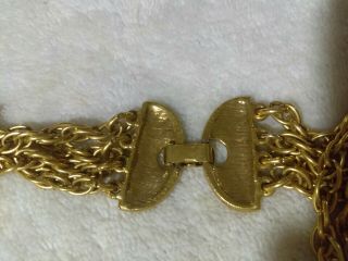 PAULINE RADER Vintage Mythical Victorian Runway Statement Gold Tone Necklace ? 6
