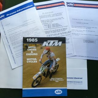 Ktm Motorcycle Moped Sports Moto Cross Enduro Brochure Vintage 1985 Mx