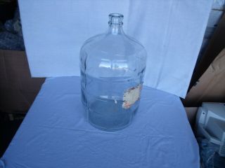 Vintage Crisa Glass 5 Gallon Jug,  Light Blue Water Bottle,  Made In Mexico O1