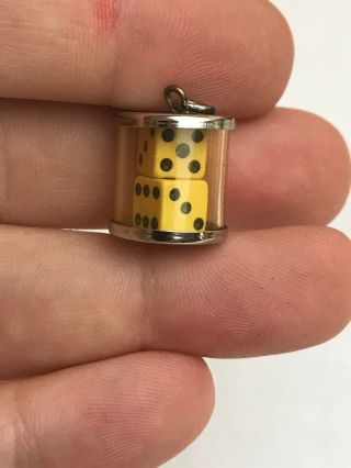 Sterling Silver 925 Vintage Top Quality Lucky Dice Charm