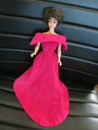 Vintage Barbie - Royal Velvet Rose Gown Dress & 1962 Barbie Midge Doll,  Extra 