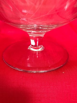 Vintage Stemmed Etched Wine Decanter With Large Glass Stopper And Handle 5