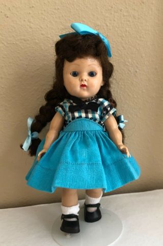Vintage Vogue Painted Lash Ginny Doll In Her Medford Tagged Tiny Miss Dress
