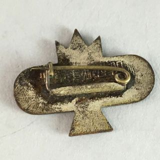 Japanese Small Badge Vtg Metal Brooch School Pin Cute Mascot Crown J727 3
