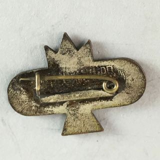 Japanese Small Badge Vtg Metal Brooch School Pin Cute Mascot Crown J727 4