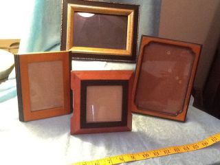 Wood Photo Frames - 5 X 7,  3 X 5 And 3 X 3 Set Of 4 Vintage