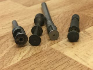 4 Vintage Watchmakers Small Screw Polishing Screw Holders I Think