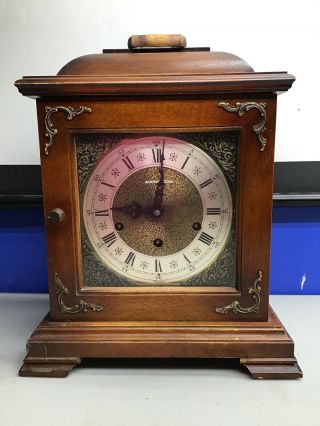 Vintage Hamilton Mantle Clock Key Wind Chiming Shelf Heavy Buick Gift